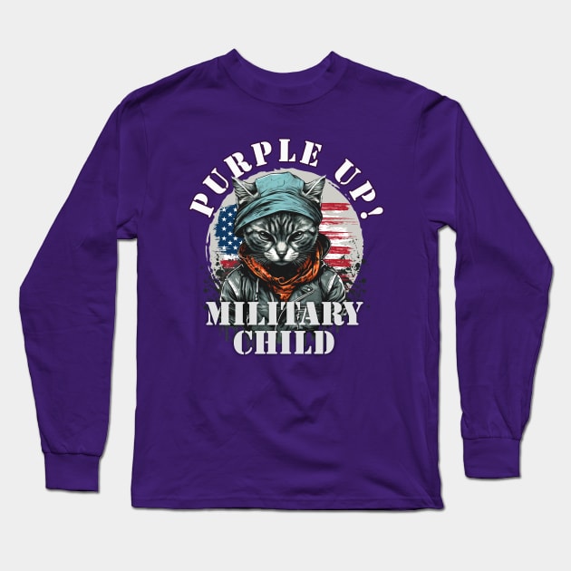 Purple Up For Military Child - Military Purple-Up Day Long Sleeve T-Shirt by alcoshirts